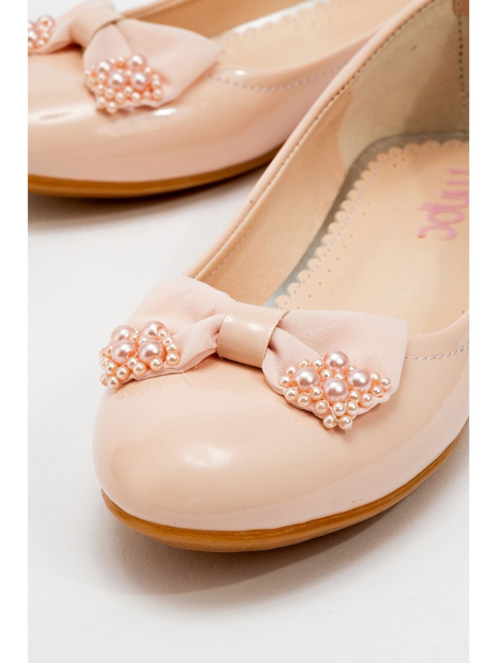 Pembe Kız Çocuk Pudra Fashion Babet-1