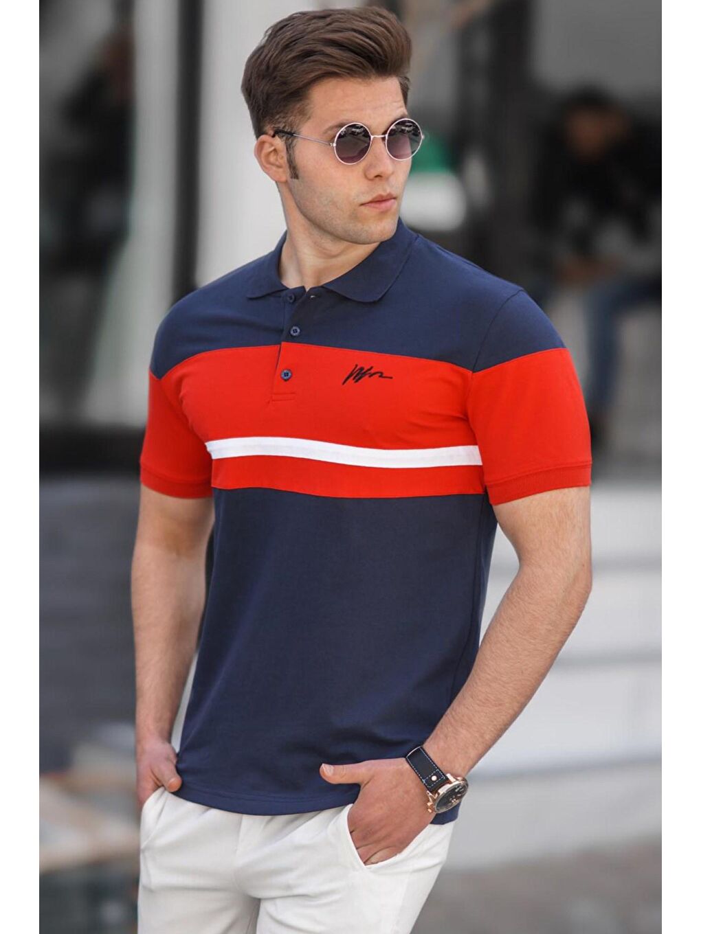 Lacivert Polo Yaka Erkek Tişört 5239