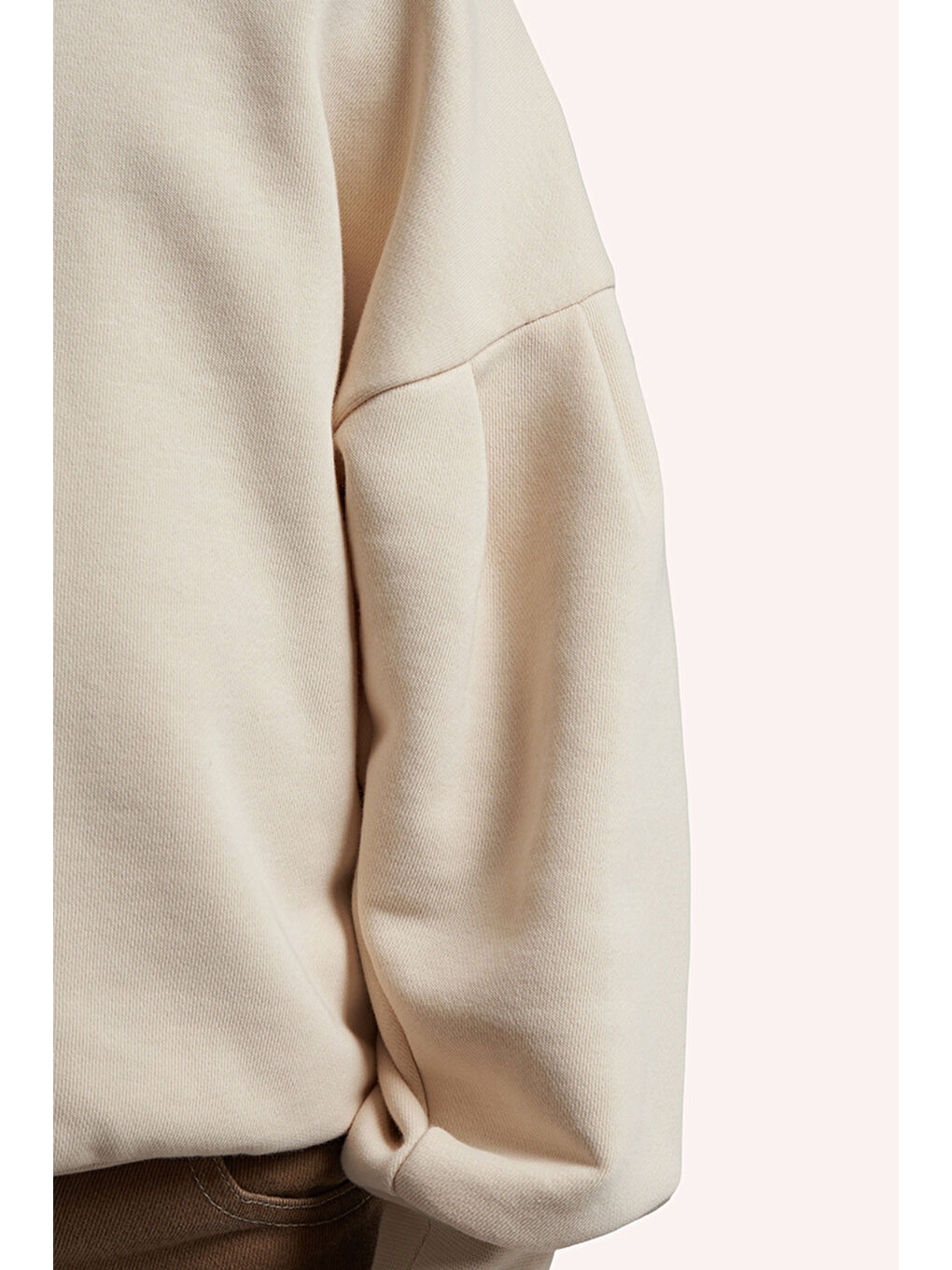 Kız Çocuk Kapüşonlu Bej Sweatshirt-4