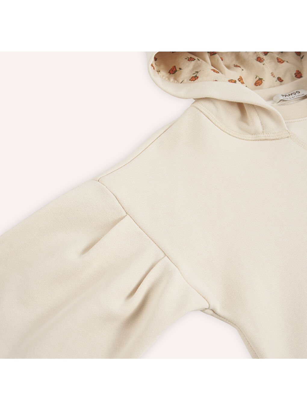 Kız Çocuk Kapüşonlu Bej Sweatshirt-5