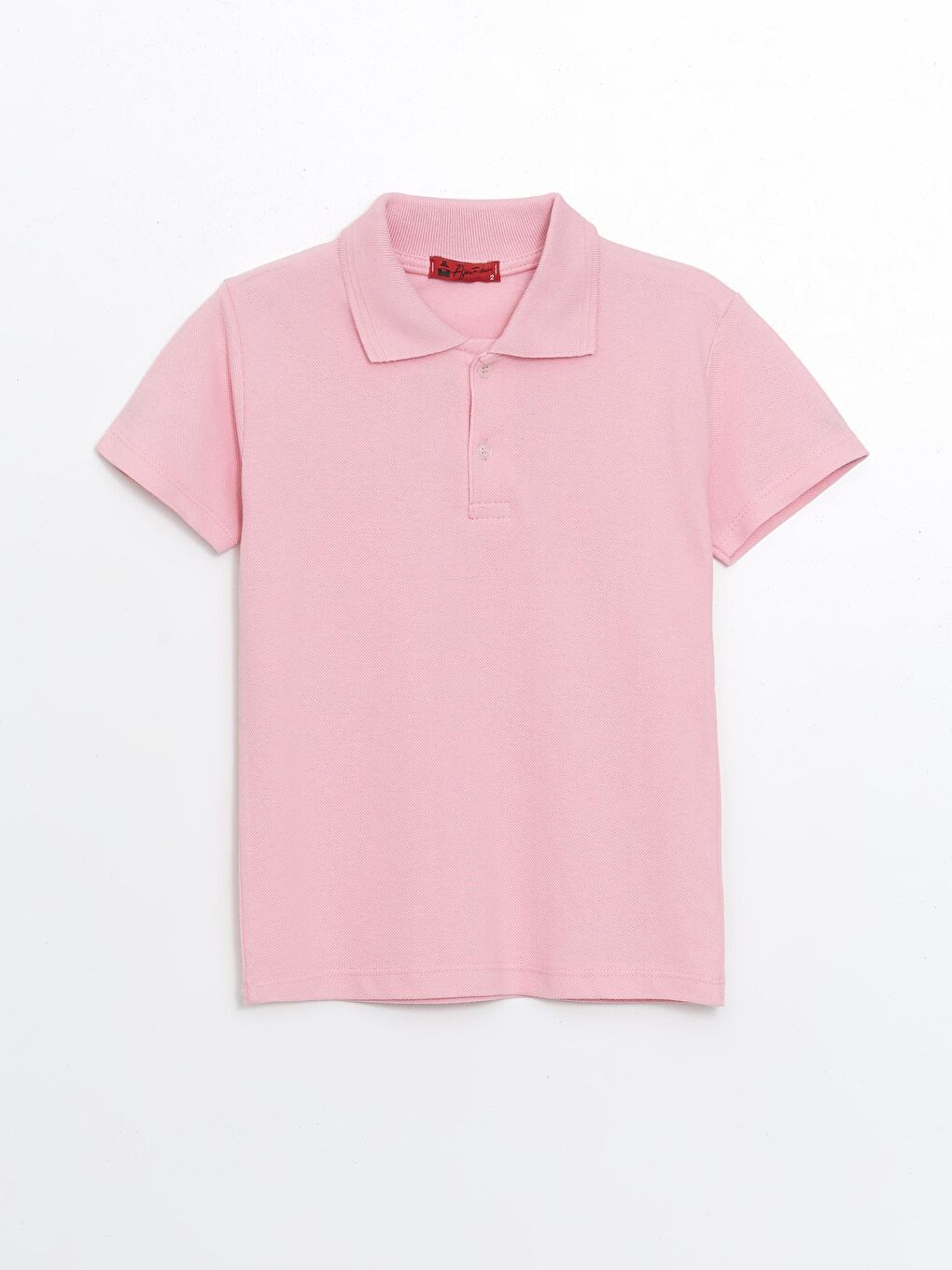 Pembe Kids Polo Yaka Basic Kısa Kollu Kız Çocuk Tişört