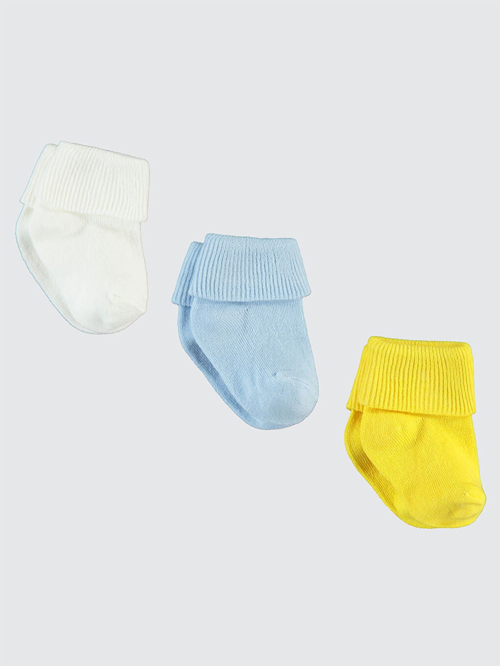 Baby Bebek 3'lü Çorap Set 0-6 Ay Sarı