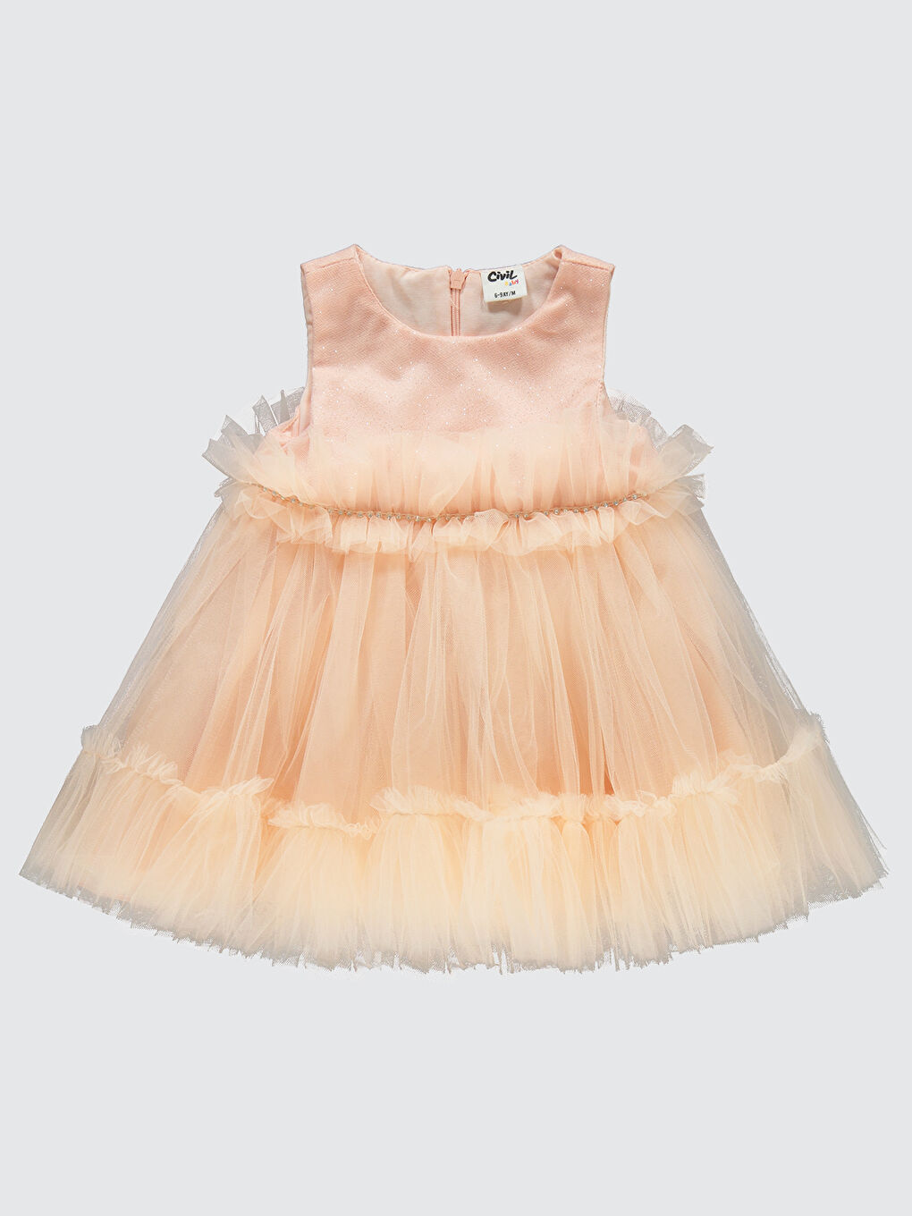 Pembe Baby Kız Bebek Elbise 6-18 Ay Somon