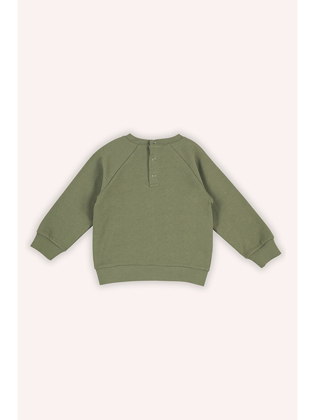 Erkek Bebek İki Cepli Haki Sweatshirt-1