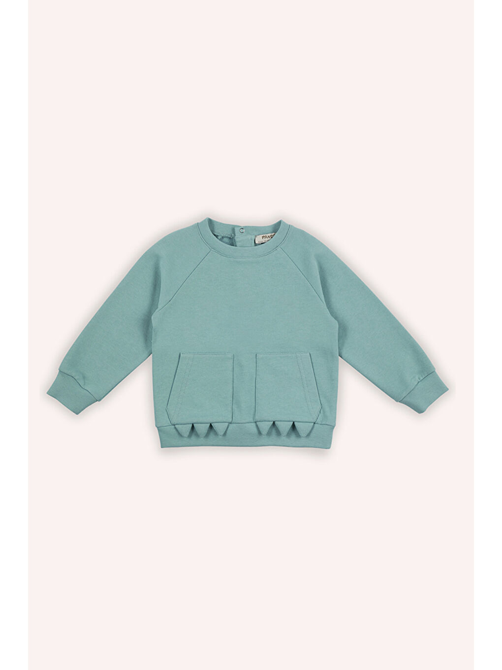 Yeşil Erkek Bebek İki Cepli Mint Sweatshirt