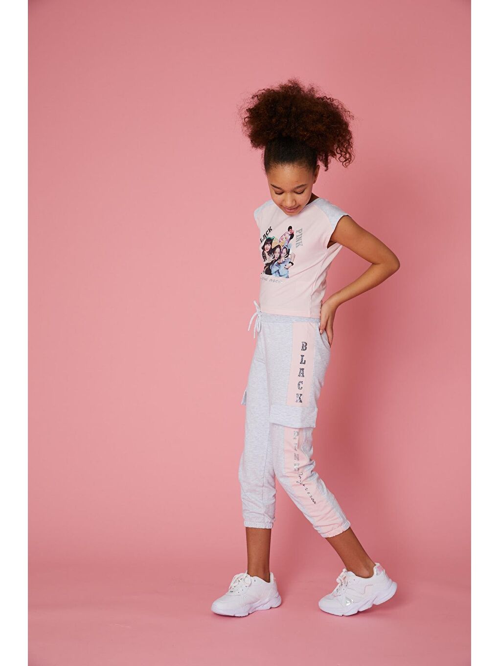 Pembe Kız Çocuk Tişört-1