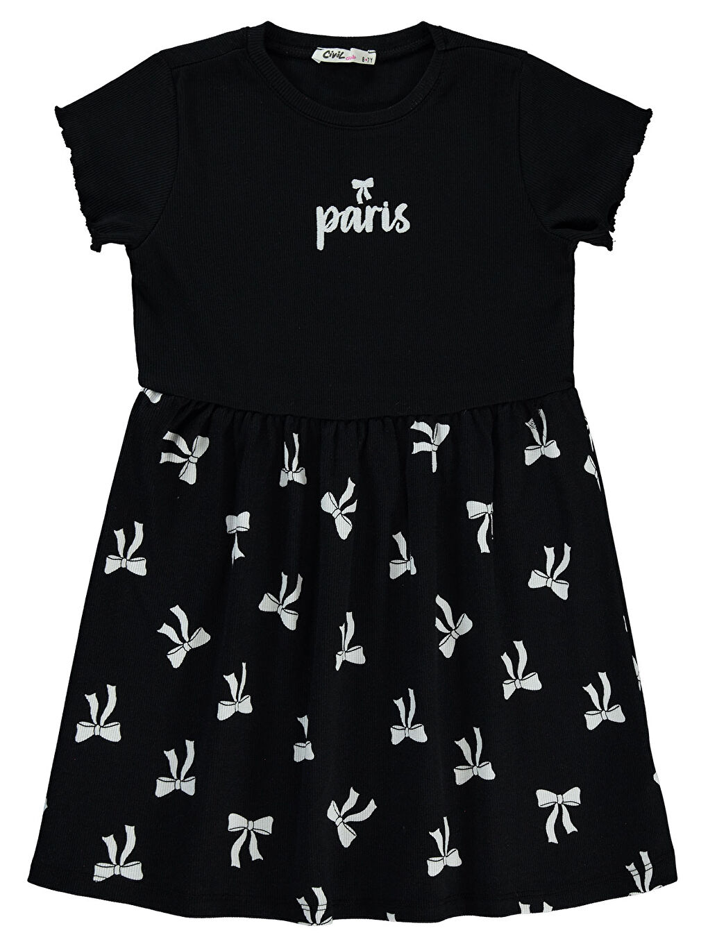 Girls Kız Çocuk Elbise 6-9 Yaş Siyah