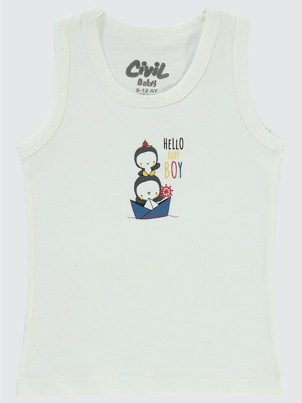 Civil Baby Erkek Bebek Atlet 9-18 Ay Beyaz