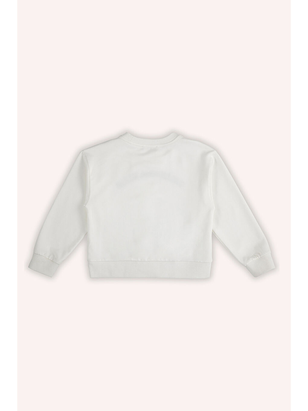 Kız Çocuk Nakış Detaylı Ekru Sweatshirt-3