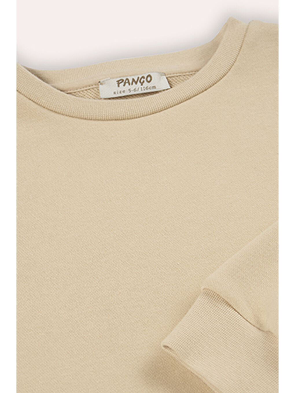 Erkek Çocuk Sırtı Baskı Detaylı Bej Sweatshirt-3