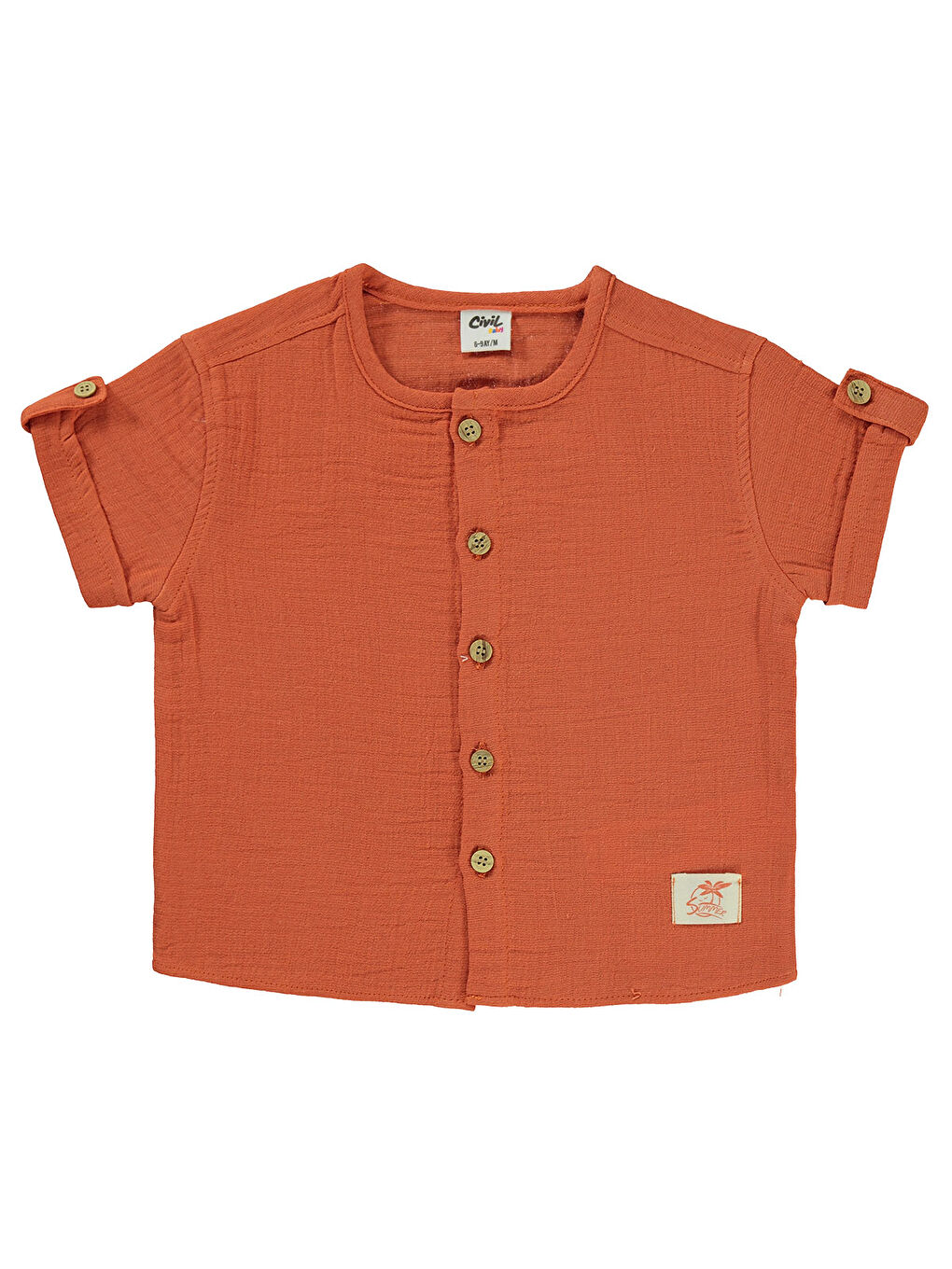 Kahverengi Baby Erkek Bebek Gömlek 6-18 Ay Tarçın