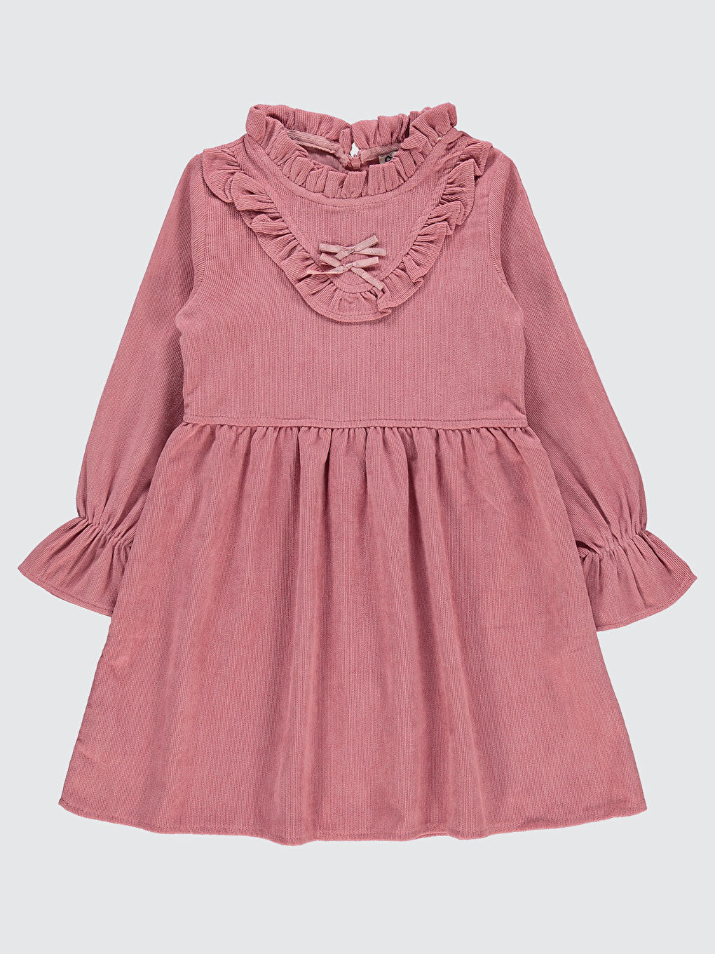 Pembe Kız Çocuk Elbise 6-9 Yaş Pudra