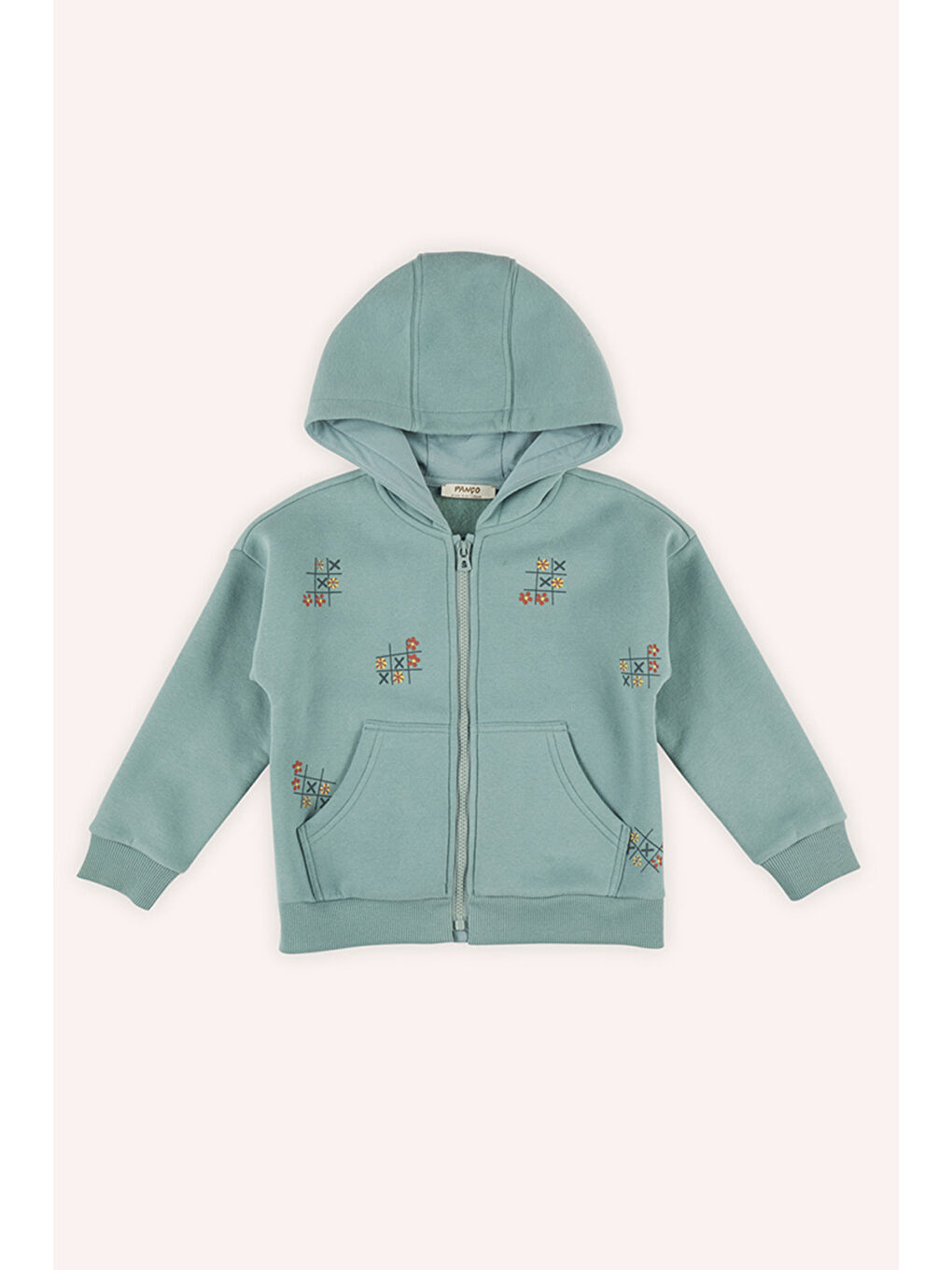 Kız Çocuk Fermuarlı Yeşil Sweatshirt-2