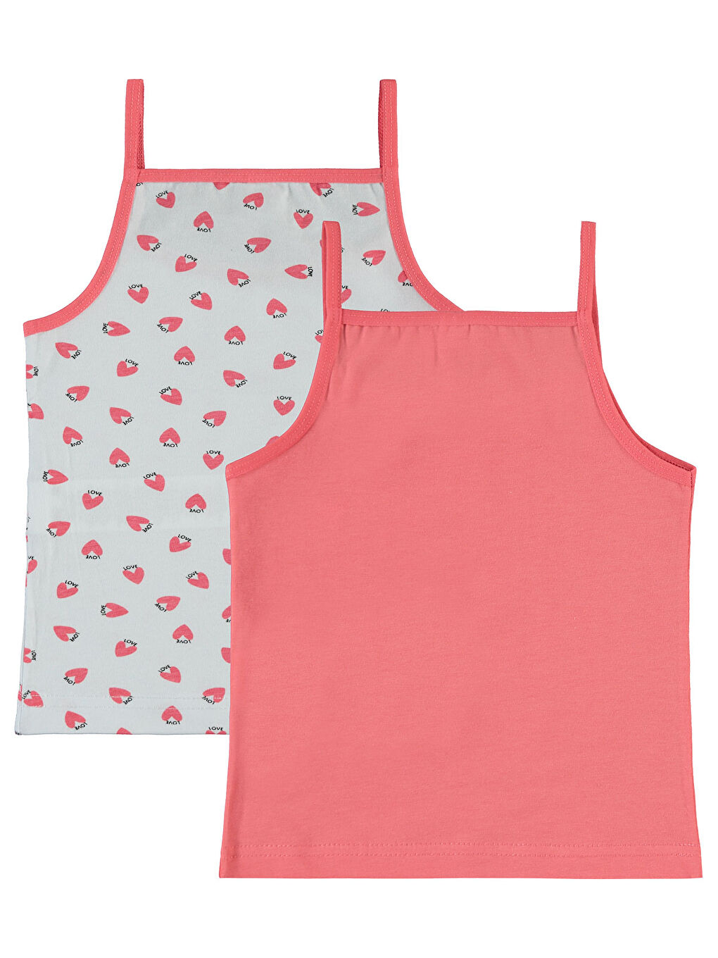 Girls Kız Çocuk 2'li Atlet Set 2-10 Yaş Pembe-1