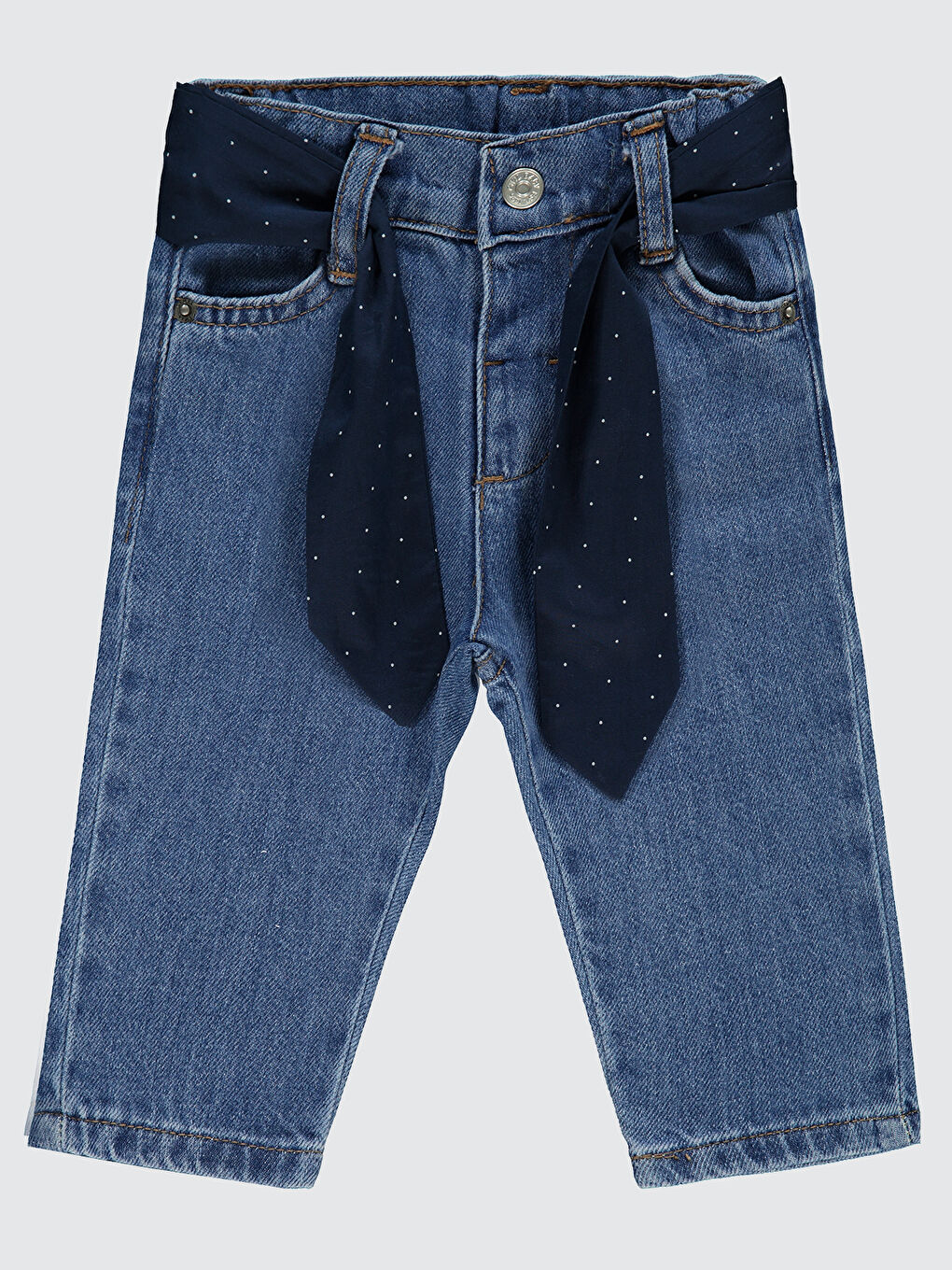 Baby Kız Bebek Jean Pantolon 6 18 Ay Açık Mavi-1