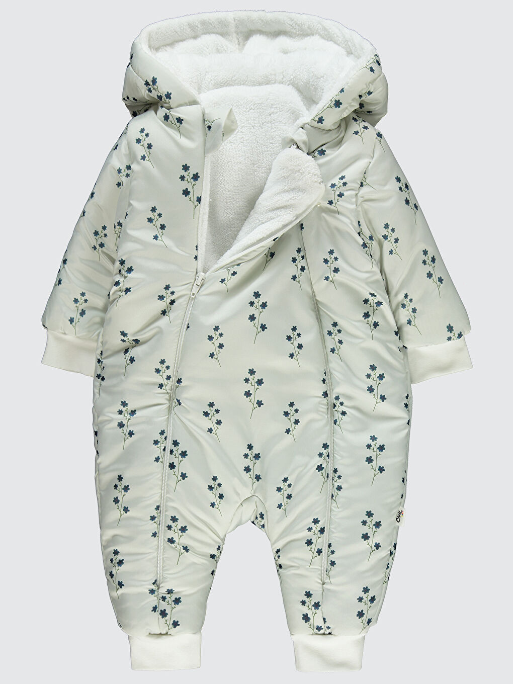 Kız Bebek Astronot Tulum 6-18 Ay Ekru-1