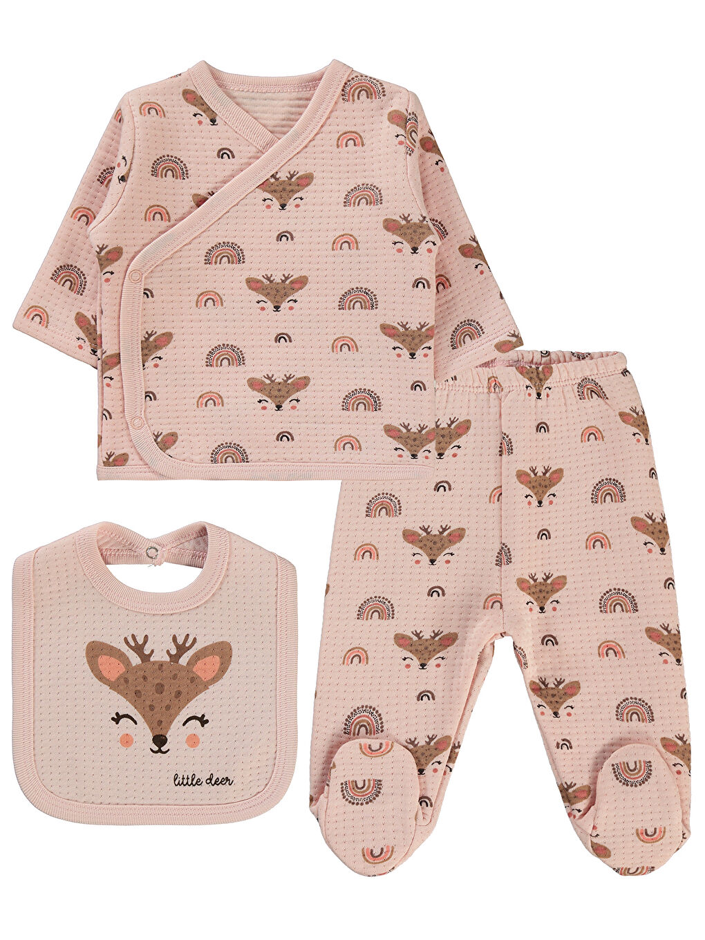 Pembe Baby Kız Bebek Zıbın Takımları Pudra