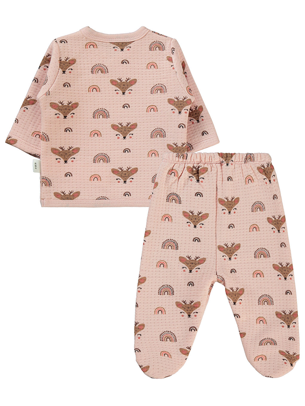 Pembe Baby Kız Bebek Zıbın Takımları Pudra-1