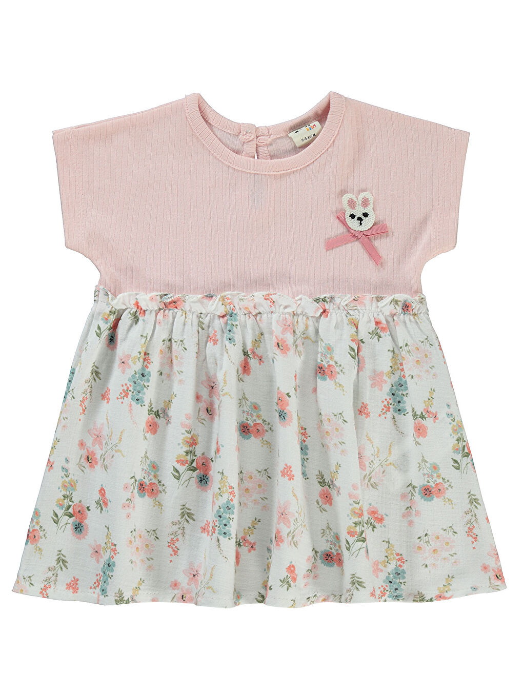 Pembe Baby Kız Bebek Elbise 6-18 Ay Pudra