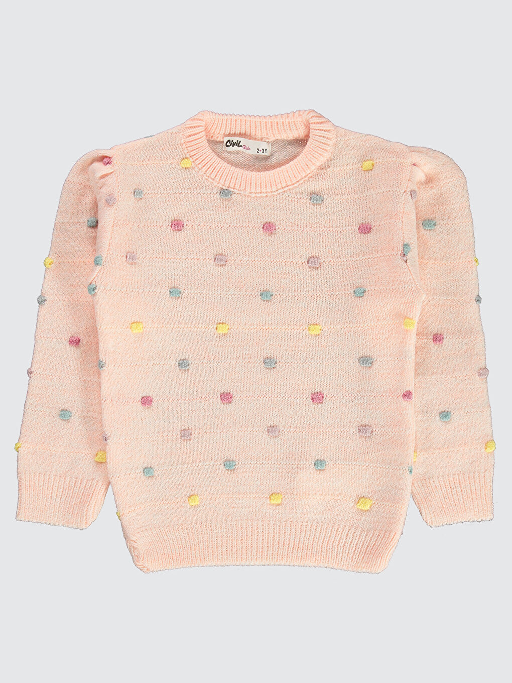 Pembe Girls Kız Çocuk Kazak 2-5 Yaş Somon