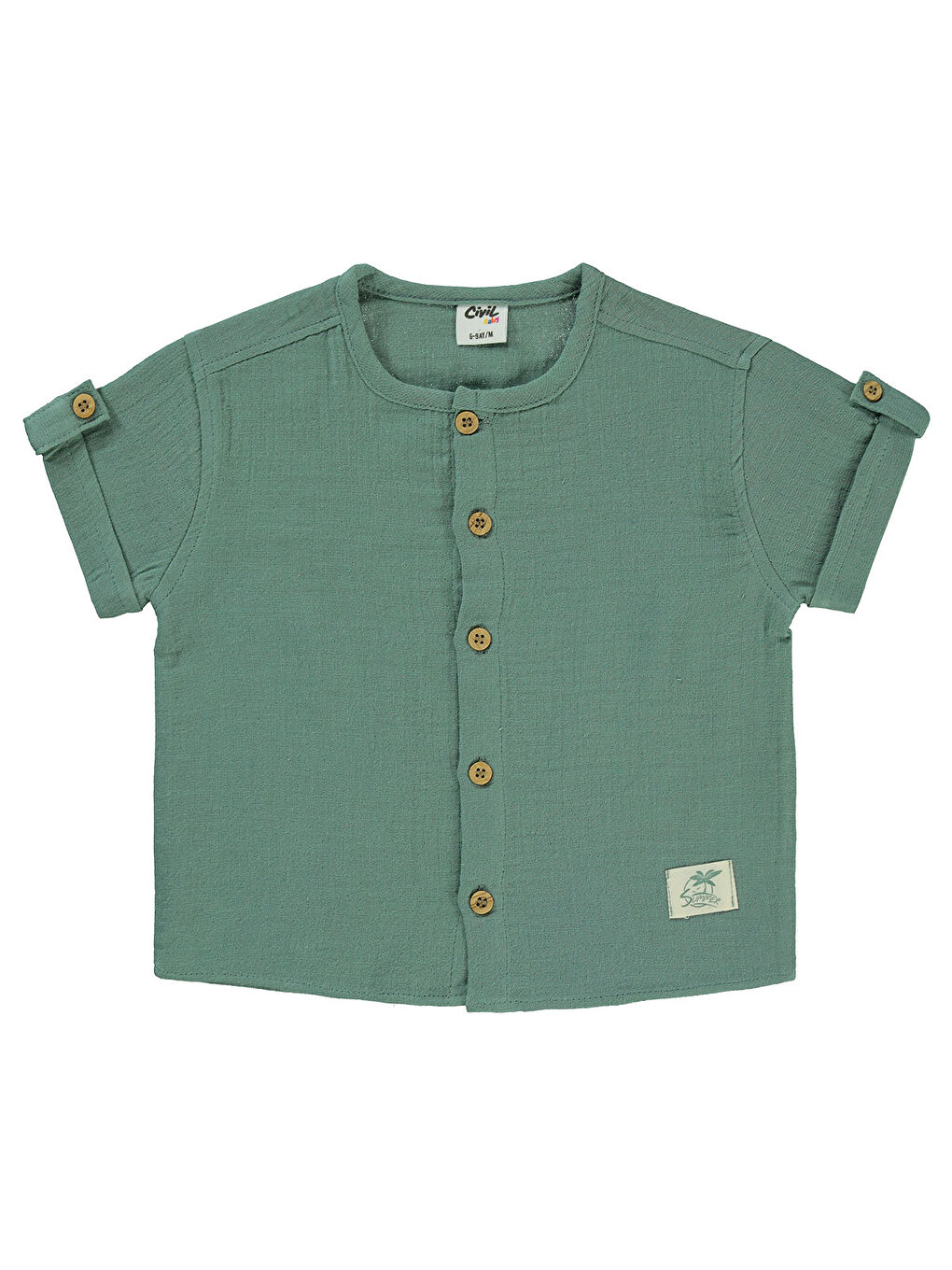 Turkuaz Baby Erkek Bebek Gömlek 6-18 Ay Su Yeşili