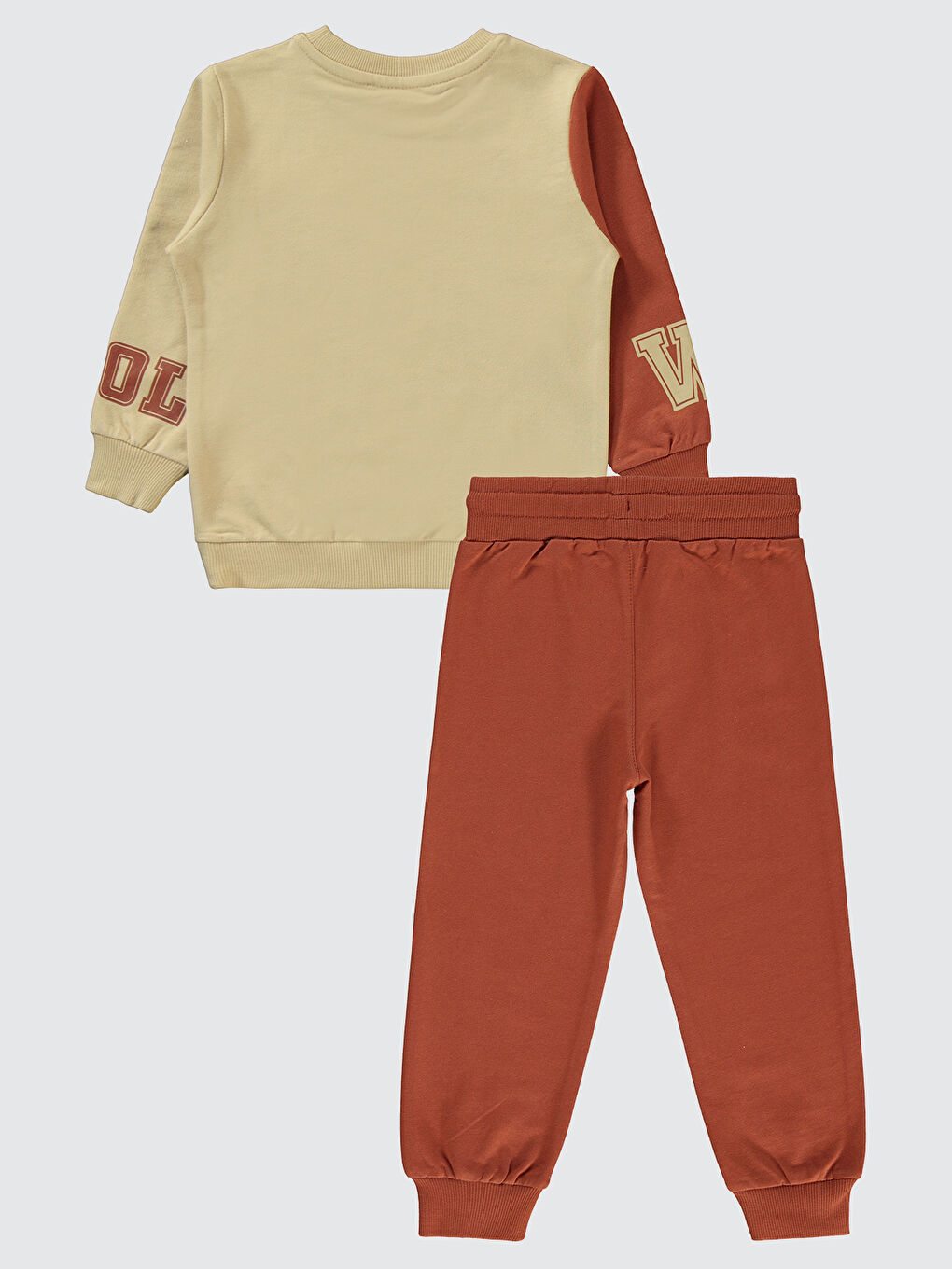 Turuncu Erkek Çocuk Eşofman Takımı 2-5 Yaş Koyu Bakır-1