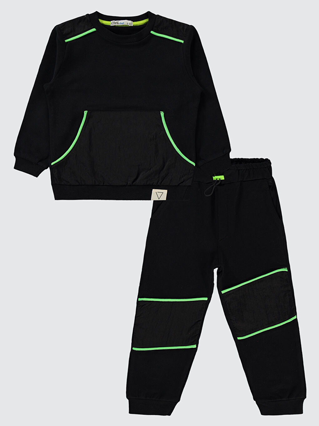 Erkek Çocuk Eşofman Takımı 2-5 Yaş Siyah