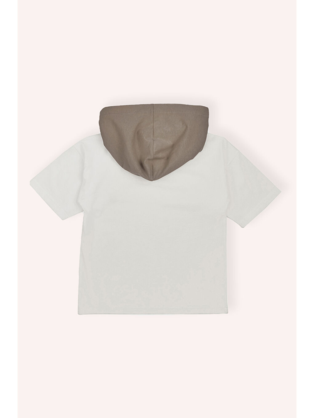 Erkek Çocuk Kapüşonlu Ekru Tişört-2