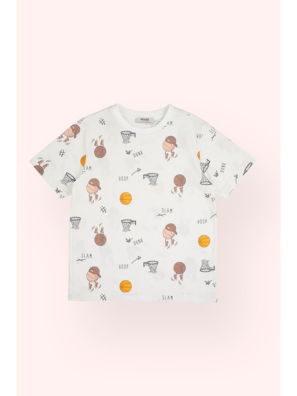 Erkek Çocuk Baskılı Ekru Tişört