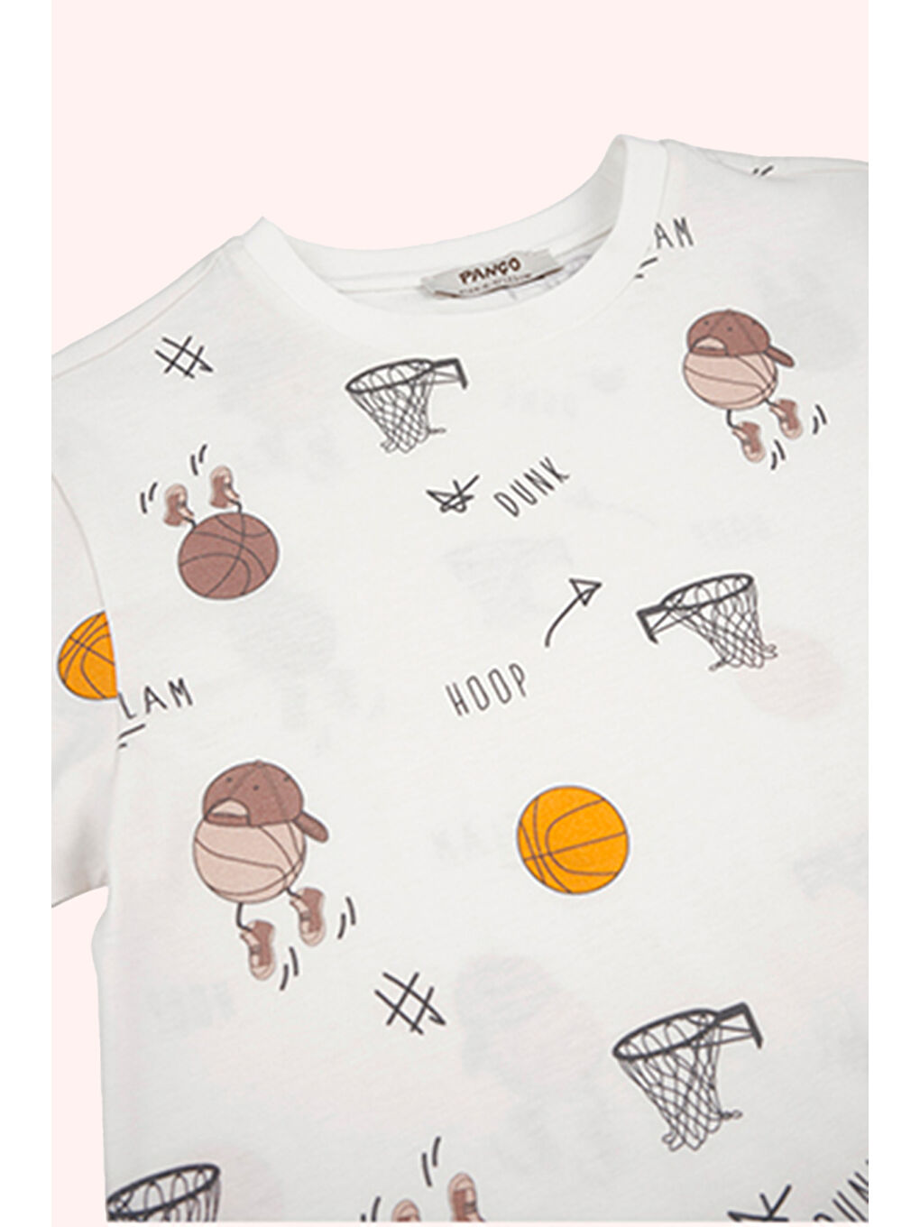 Erkek Çocuk Baskılı Ekru Tişört-1