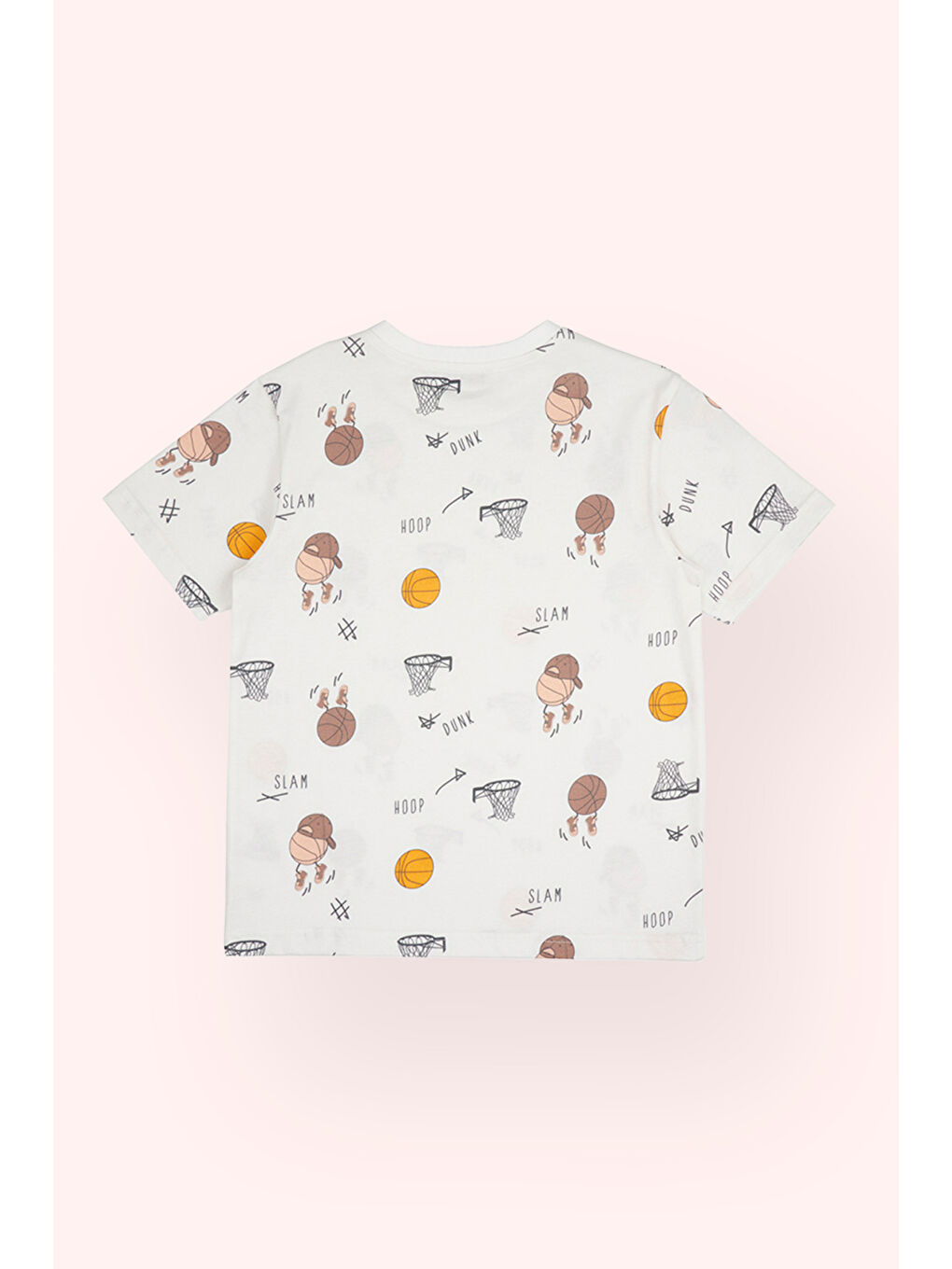 Erkek Çocuk Baskılı Ekru Tişört-2