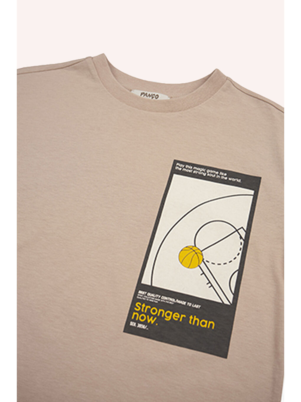 Bej Erkek Çocuk Kısa Kollu Vizon Tişört-3