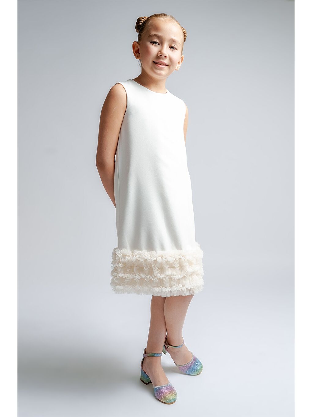 Karışık Kız Çocuk Topuklu Tasarım Abiye Ayakkabı