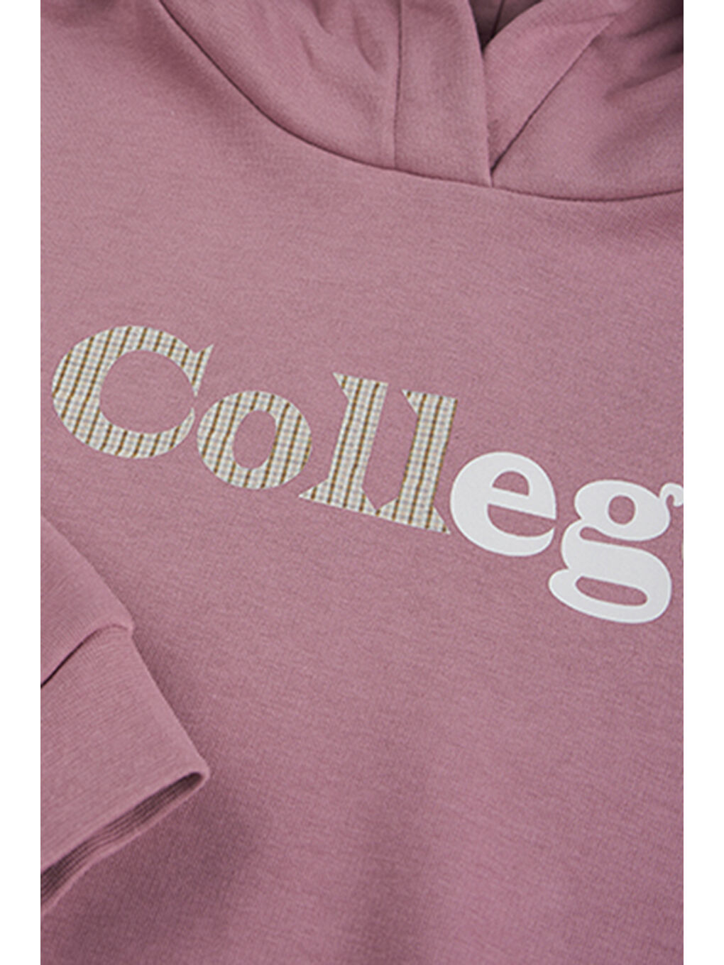 Pembe Kız Çocuk Kapüşonlu Gül Kurusu Sweatshirt-4