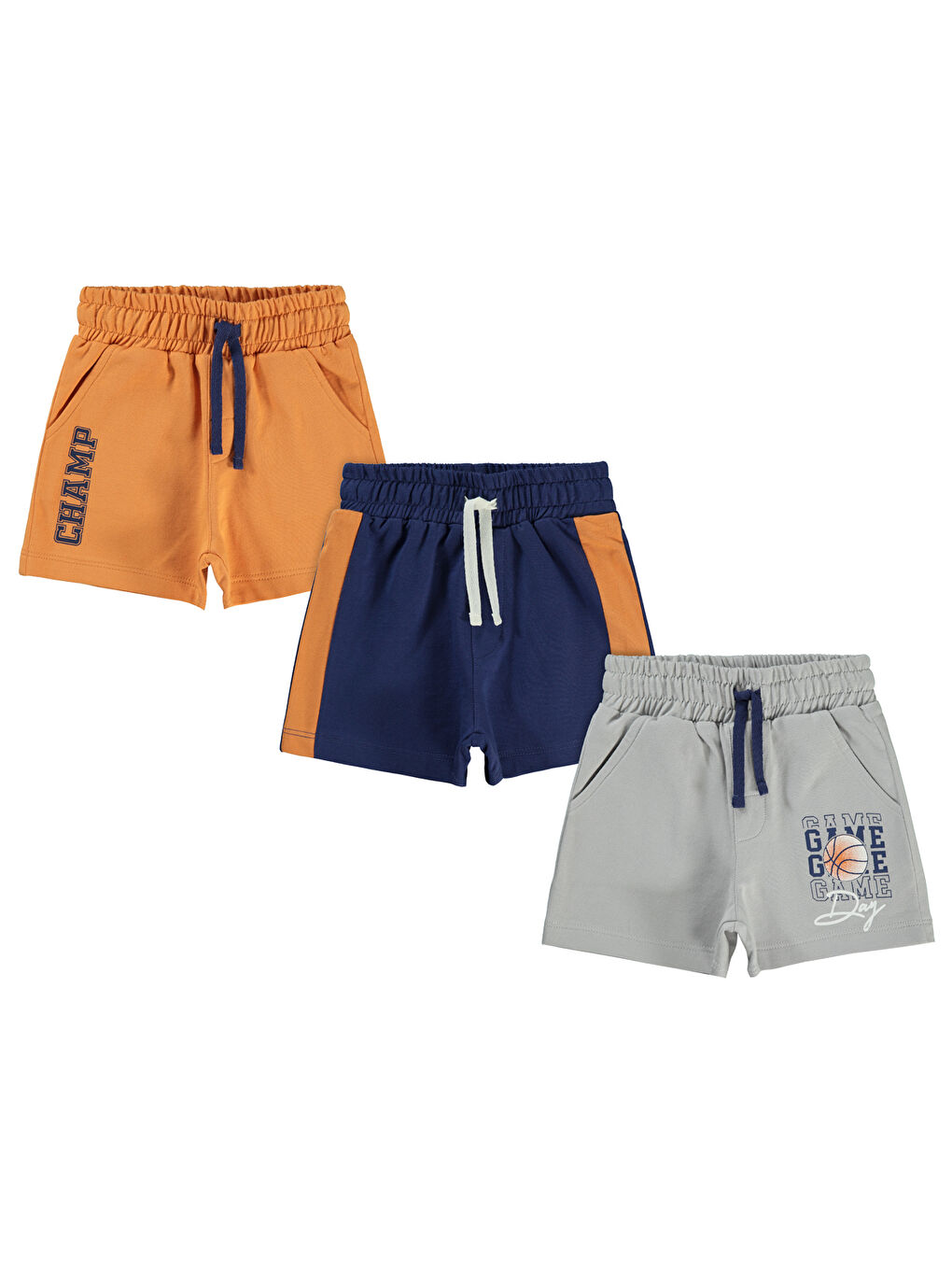 Boys Erkek Çocuk 3'lü Şort 2-5 Yaş Lacivert