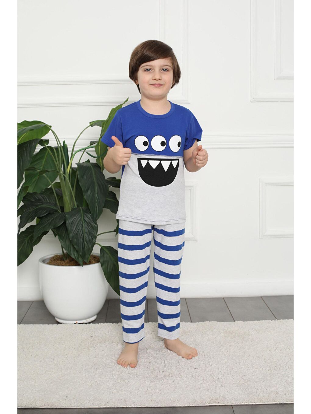 DomiKids Karışık Erkek Çocuk Kısa Kol Pijama Takım