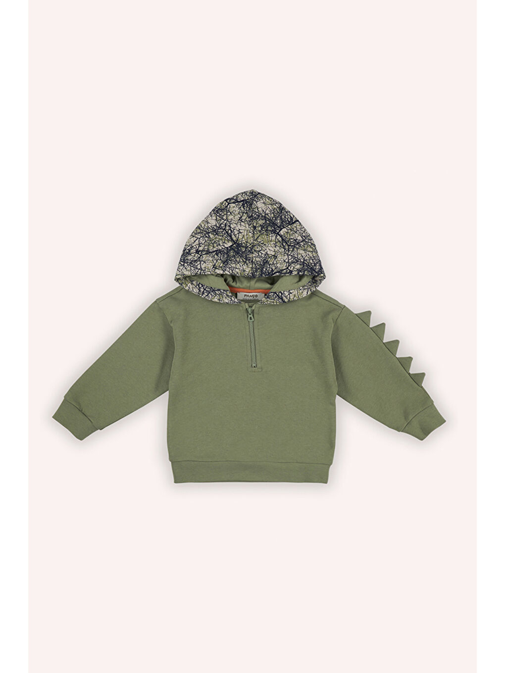 Erkek Bebek Kapüşonlu Haki Sweatshirt
