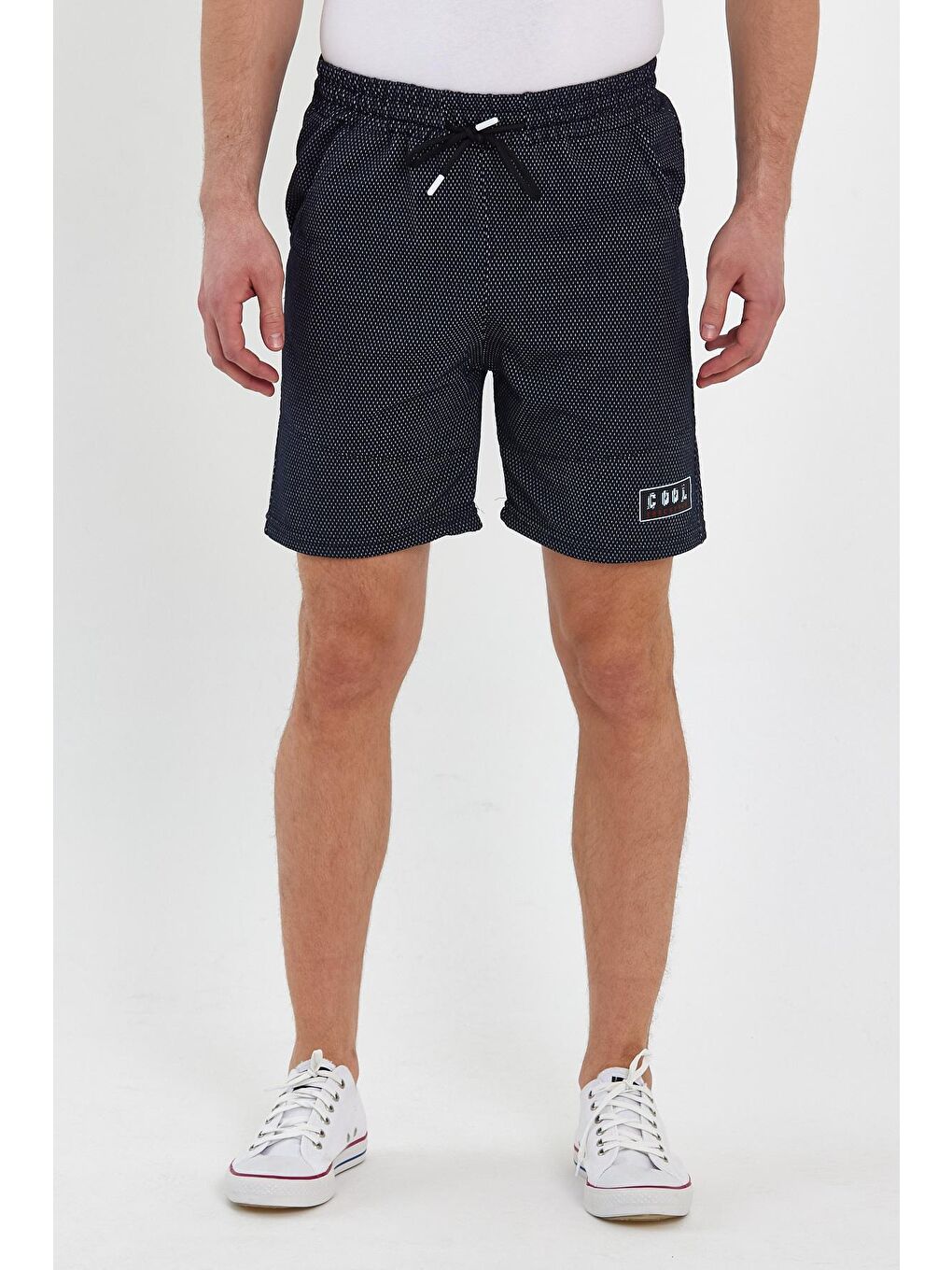 Lacivert Erkek Yağmur Desen Şort