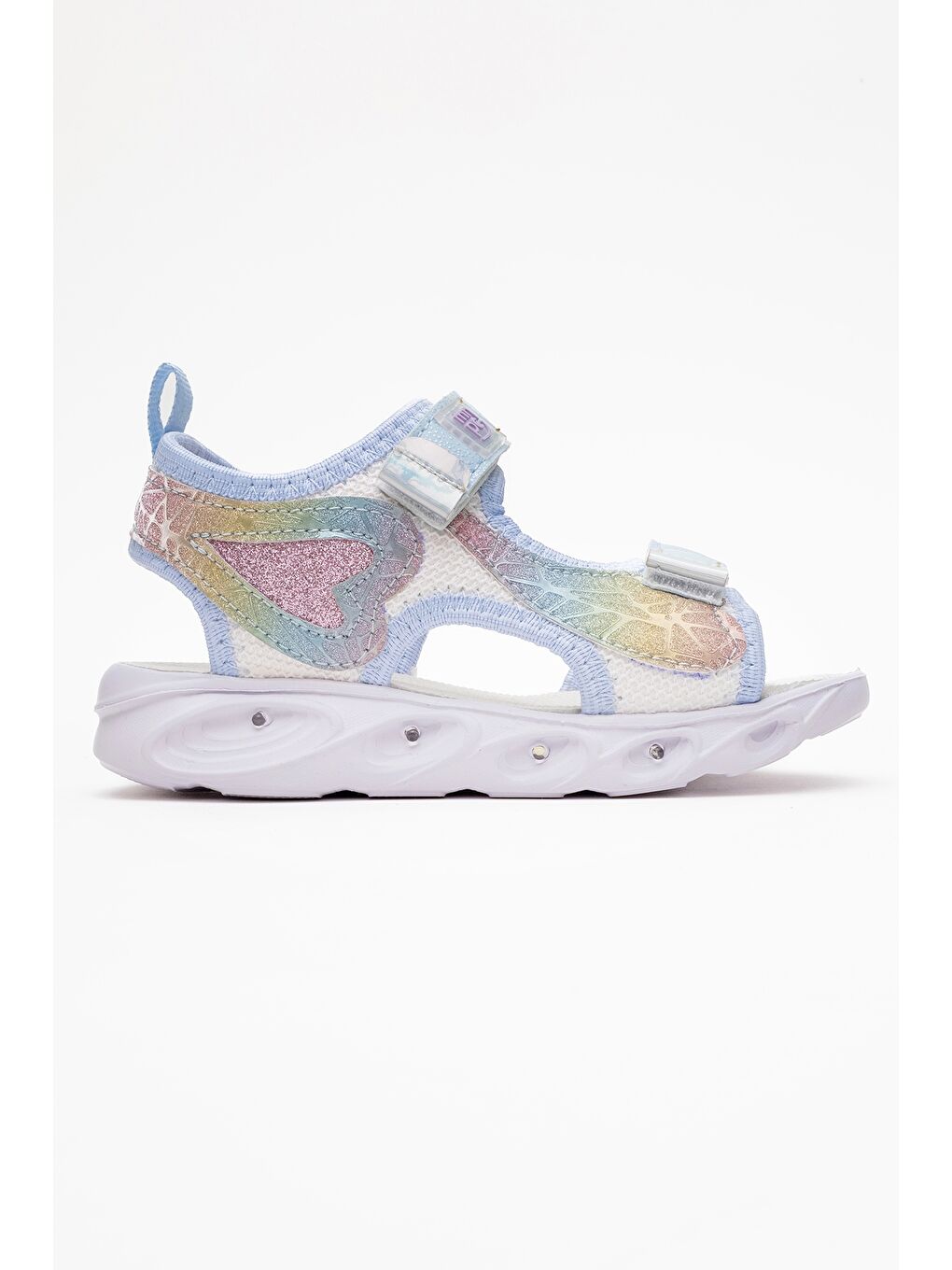 Kız Çocuk Mavi Işıklı Anatomik Hafif Günlük Sandalet-3