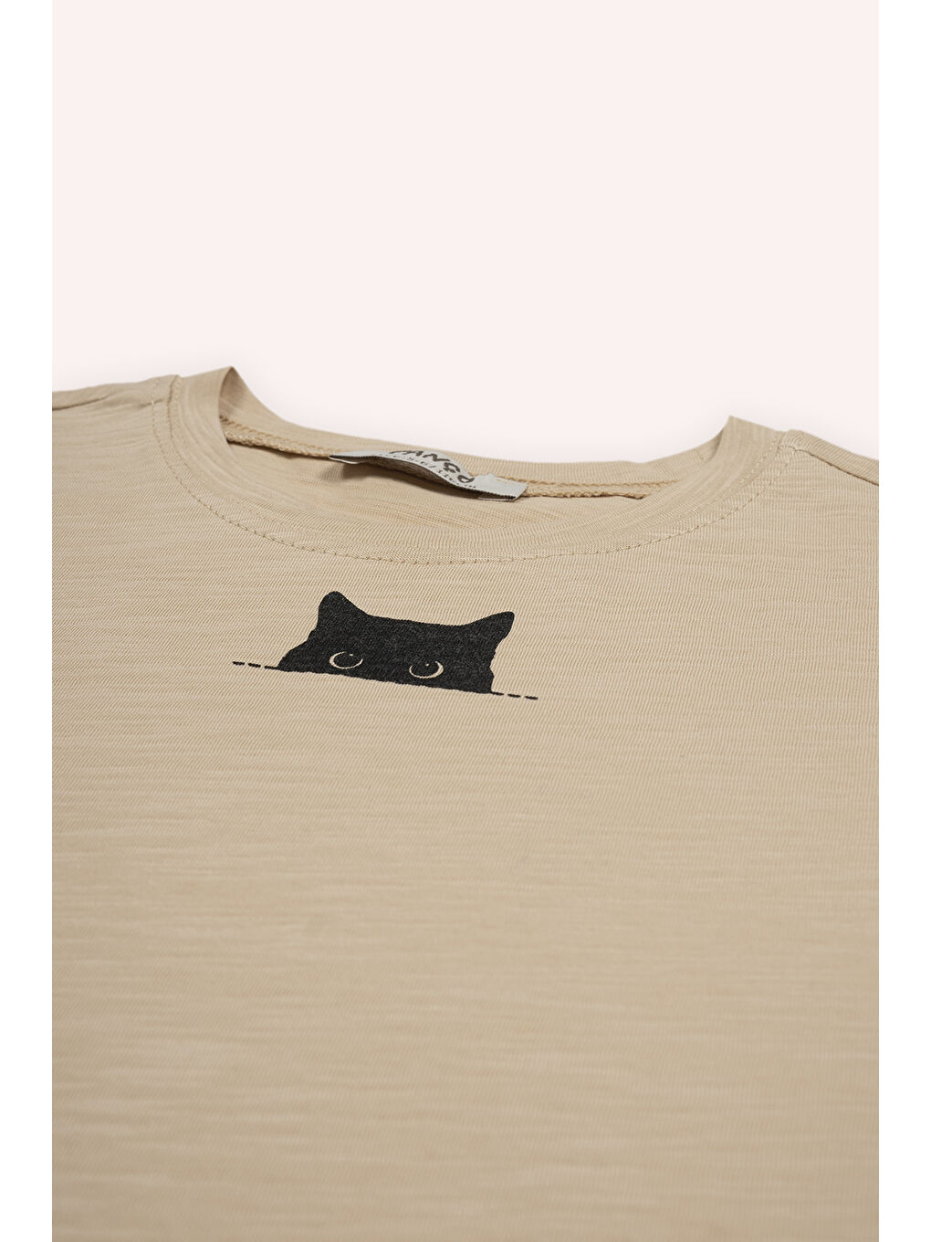 Erkek Çocuk Baskı Detaylı Bej Tişört-2