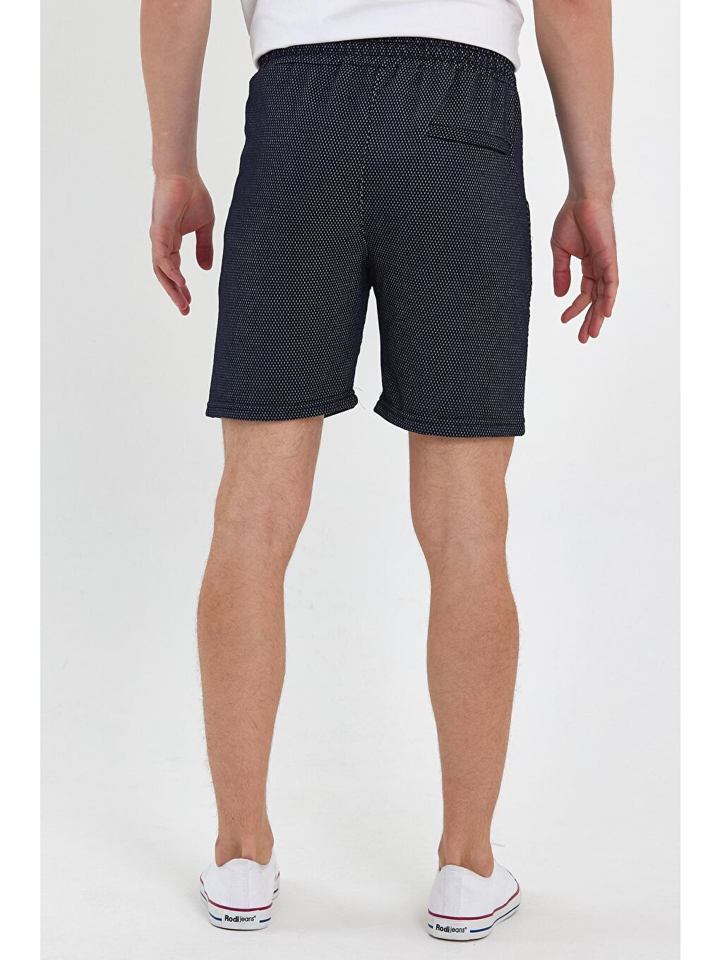 Lacivert Erkek Yağmur Desen Şort-4