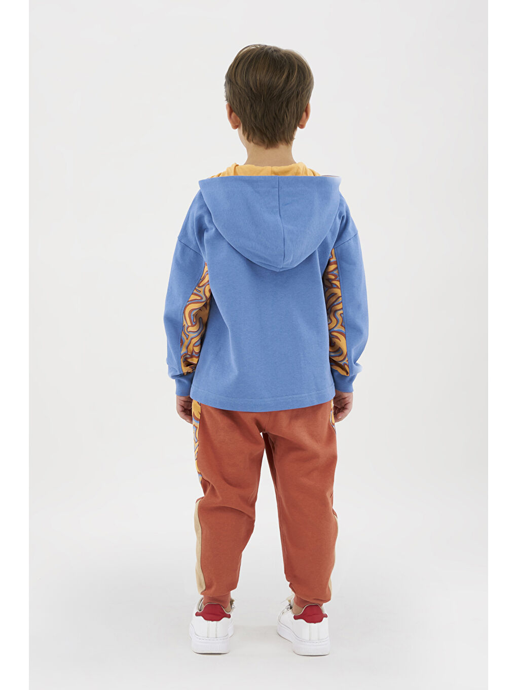 Erkek Çocuk Fermuarlı Mavi Sweatshirt-1