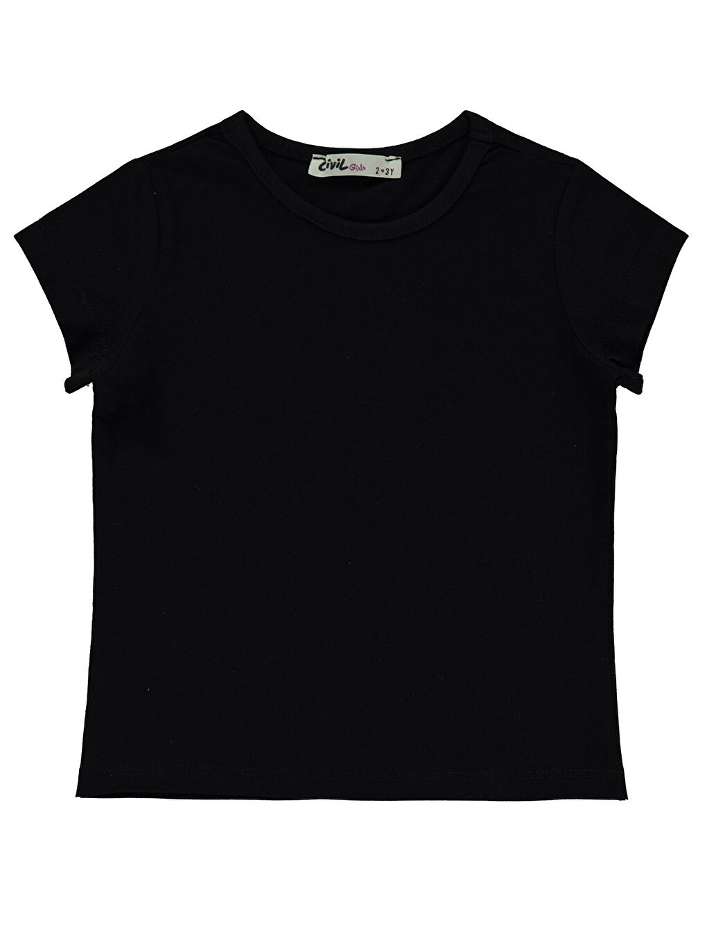 Girls Kız Çocuk Tişört 2-5 Yaş Siyah