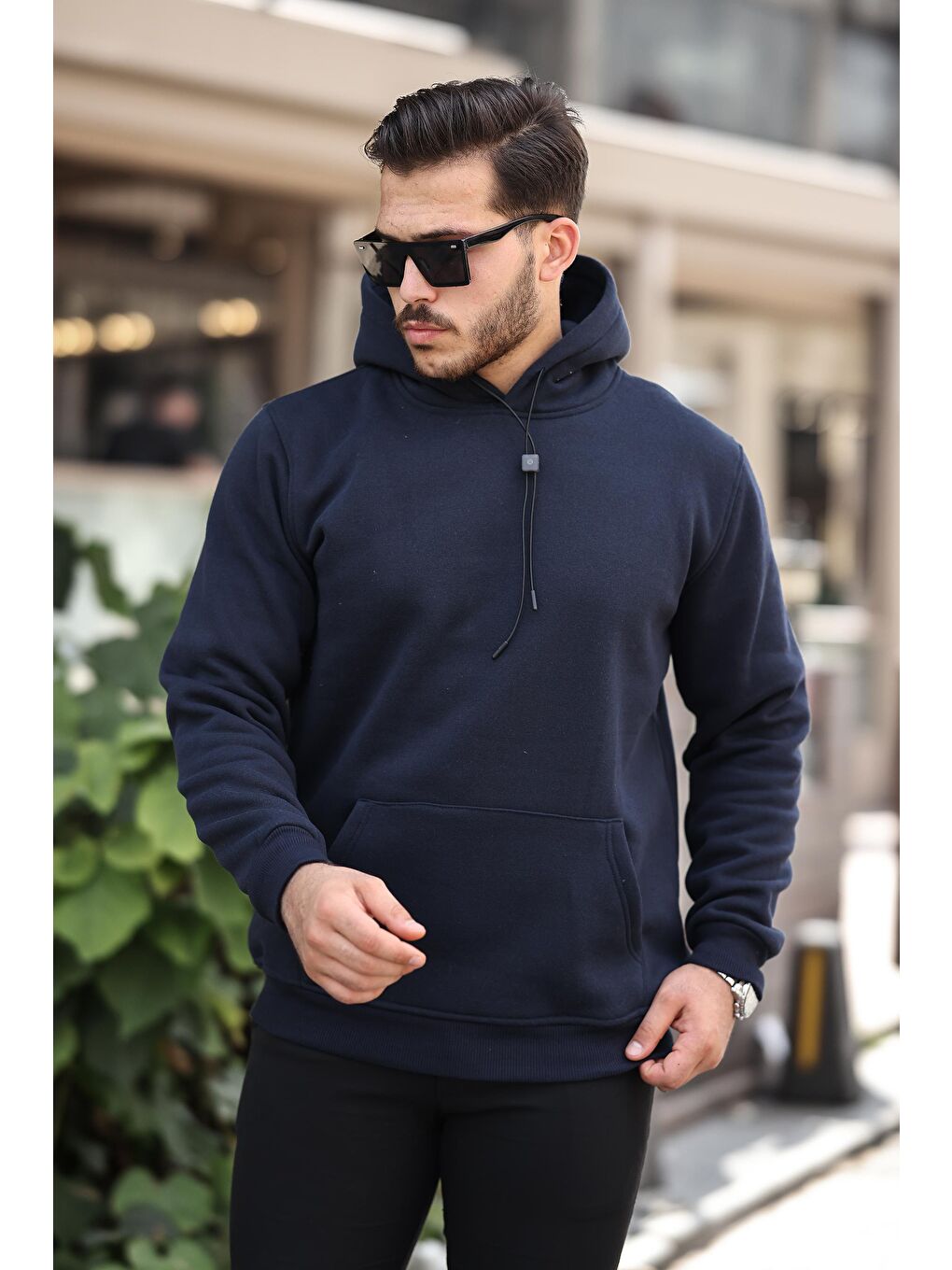 Miron Lacivert Basic Sweatshirt Regular Fit-Lacivert - 1