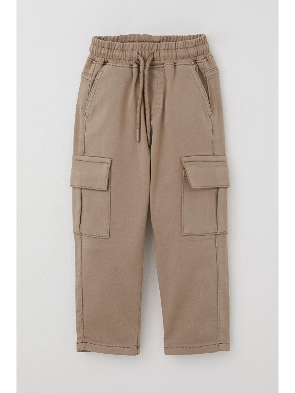 Erkek Çocuk Pantolon Kargo Cepli Beli Lastikli Bej (1.5-5 Yaş)-1