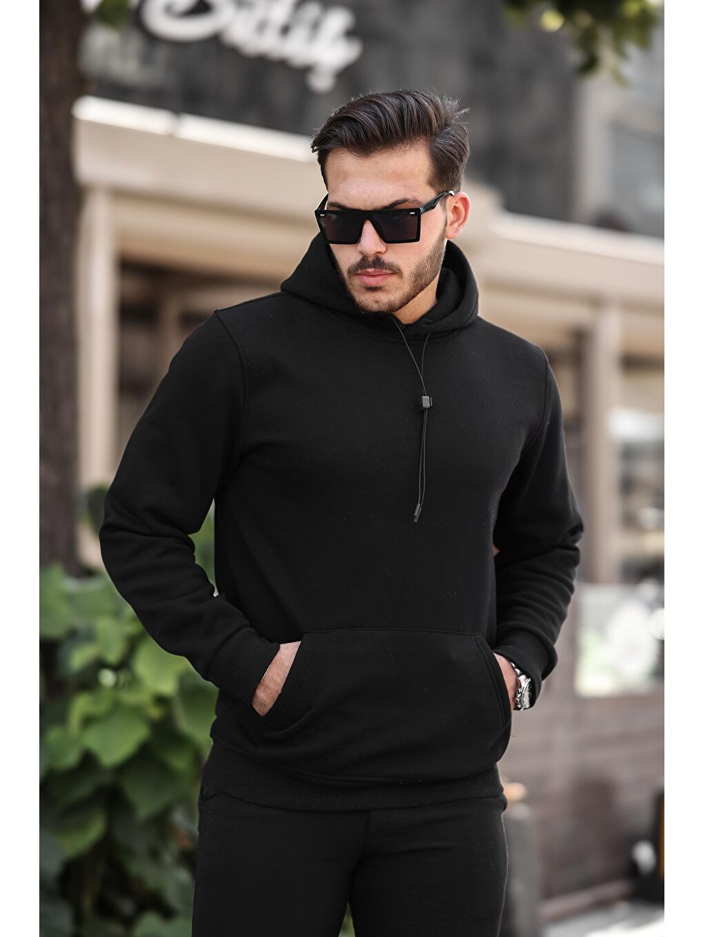 Miron Basic Sweatshirt Regular Fit-Siyah - 1