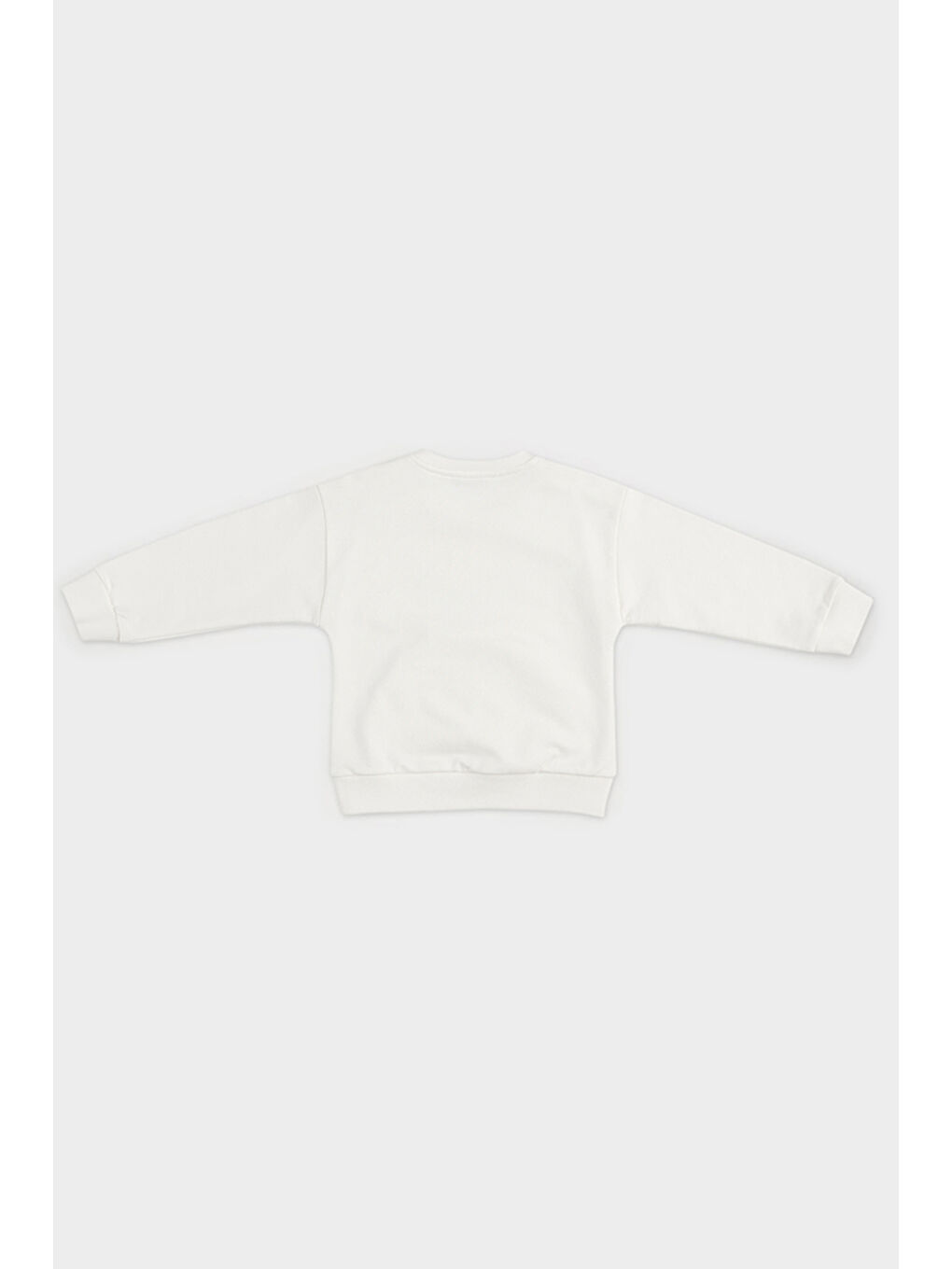Kız Bebek Baskı Detaylı Ekru Sweatshirt-1