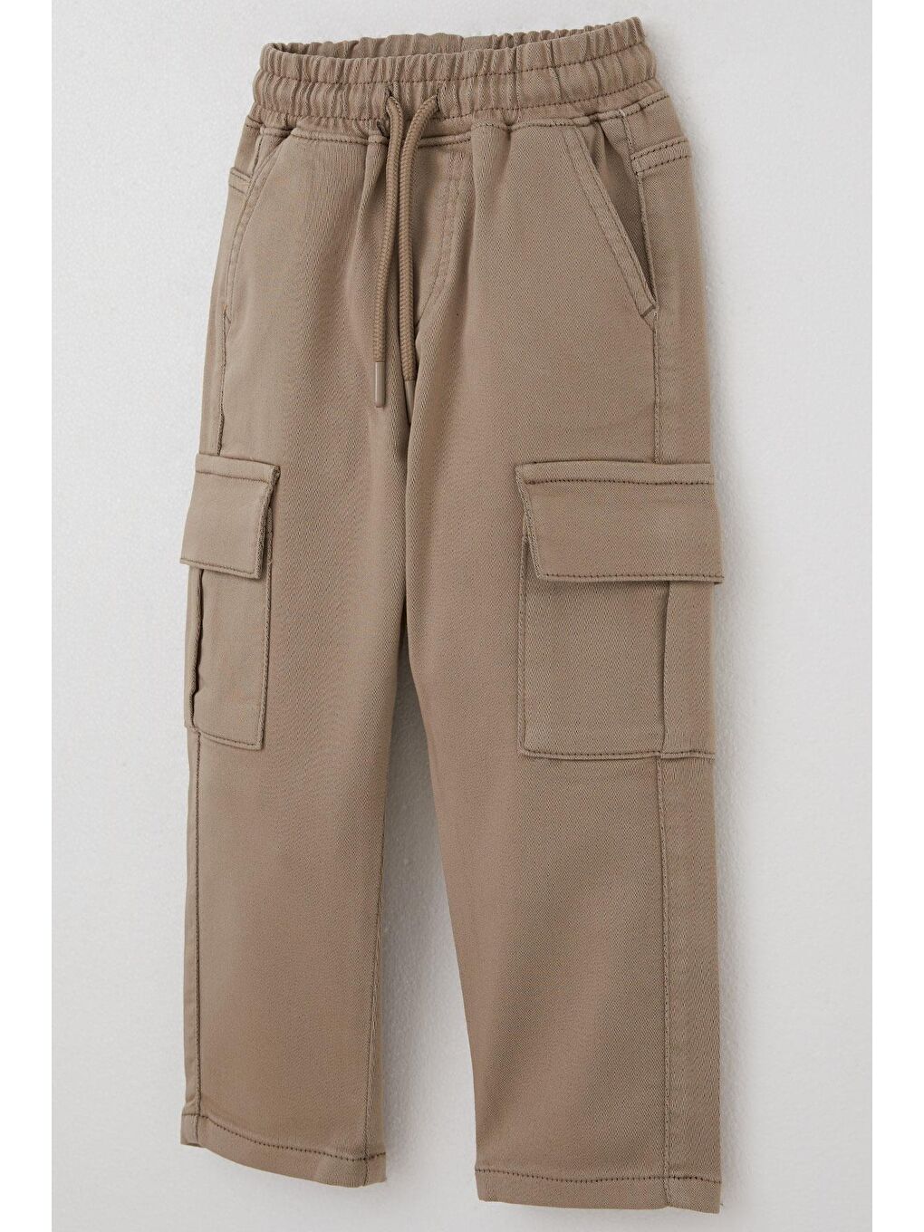 Erkek Çocuk Pantolon Kargo Cepli Beli Lastikli Bej (1.5-5 Yaş)-3