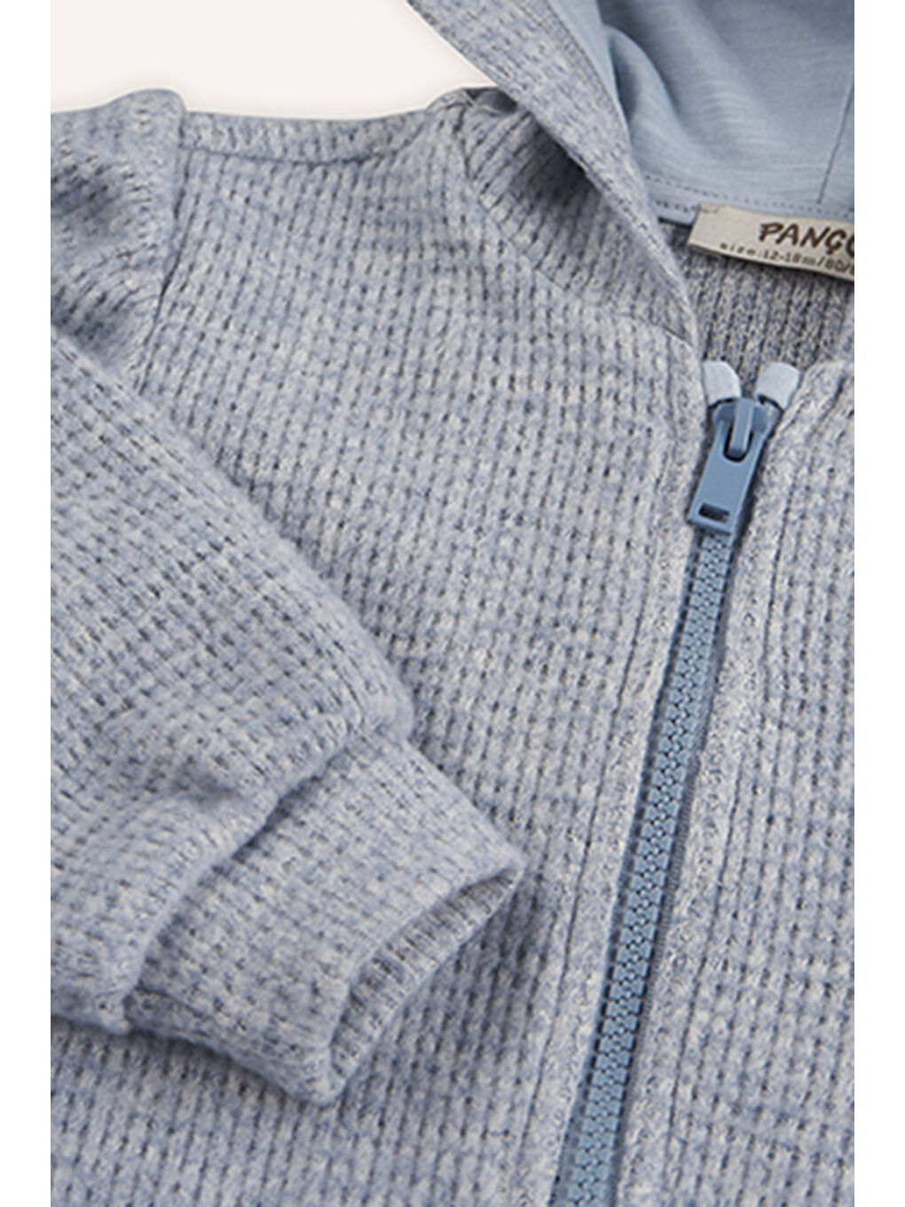 Kız Bebek Yumuşak Dokulu Fermuarlı Mavi Sweatshirt-2