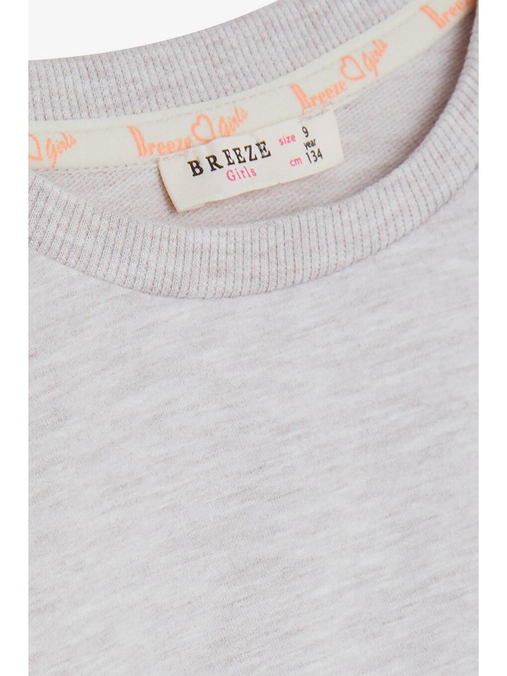 Kız Çocuk Sweatshirt Güpürlü Bej Melanj (6-12 Yaş)-2